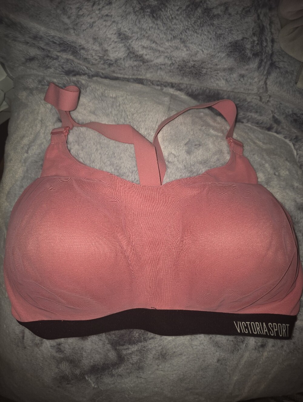 Victoria's Secret Pink and Black Sports Bra